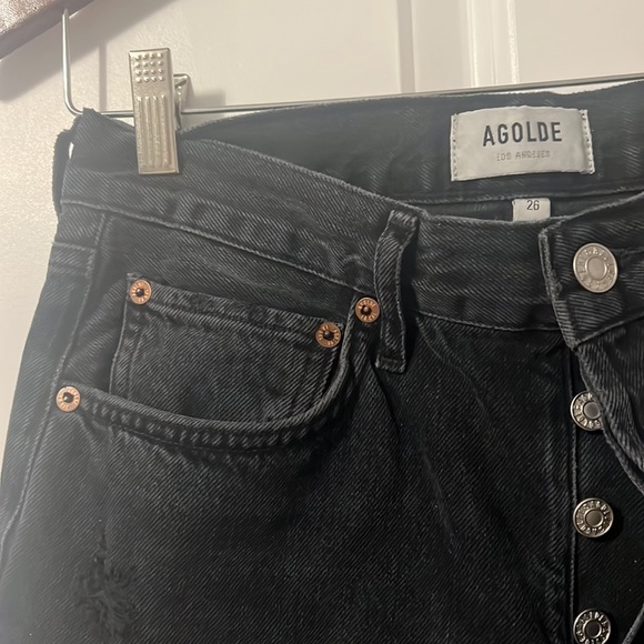 AGOLDE | Cherie High Rise Straight in Distortion - Picture 5 of 6